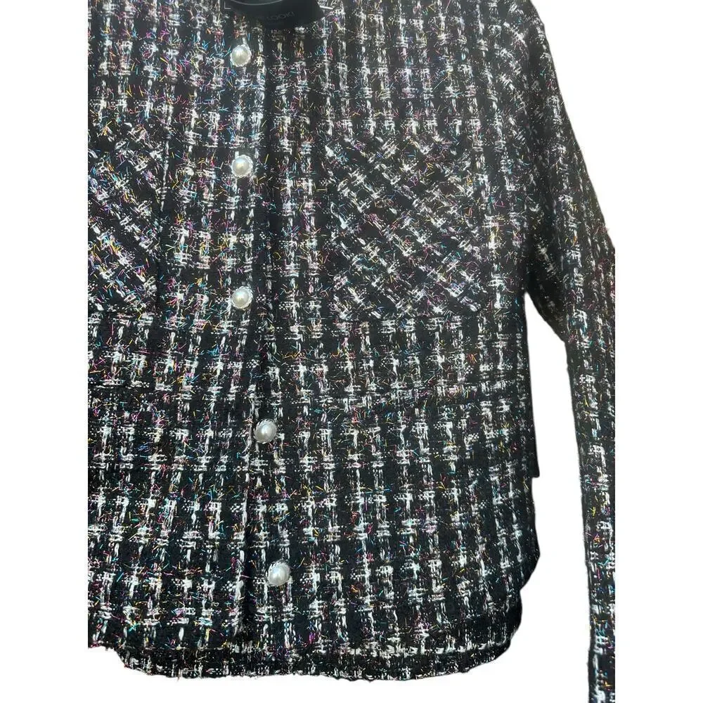 Bagatelle Bloomingdale’sTweed Cropped Jacket skirt set. long sleeve. Sz: L